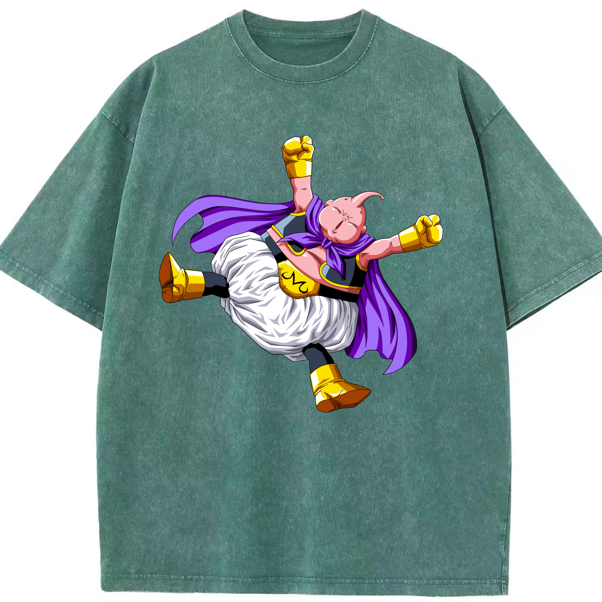 （画像用） ドラゴンボール 魔人ブウ DRAGON BALL Majin Buu 綿100% ヴィンテージ風 半袖Tシャツ（フロントプリント）